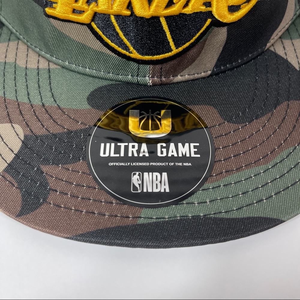 ULTRA GAME LOS ANGELES LAKERS SNAPBACK HAT CAP CAMO NBA BASKETBALL CAMOUFLAGE NE - Picture 7 of 7